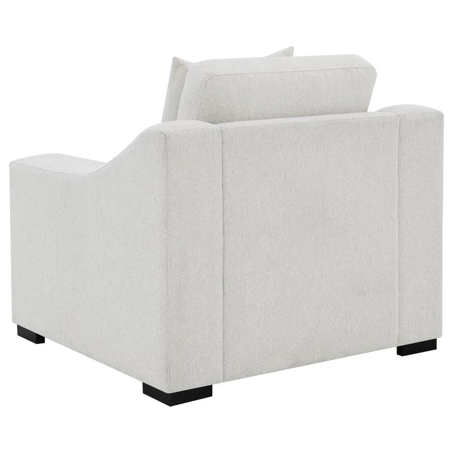 Ashlyn Fabric Upholstered Sloped Arm Accent Chair Sand