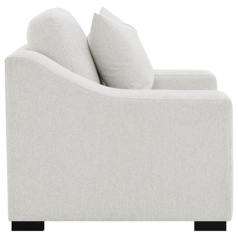 Ashlyn Fabric Upholstered Sloped Arm Accent Chair Sand