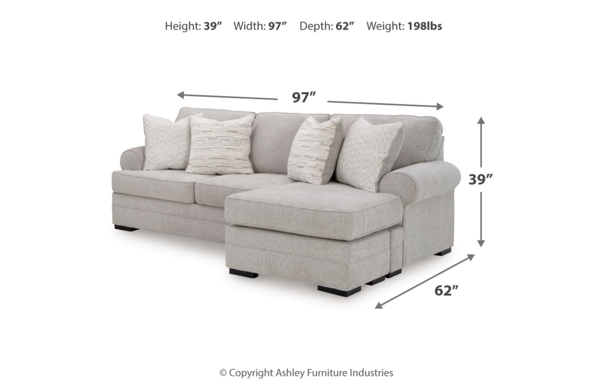 Eastonbridge Sofa Chaise, Chair, and Ottoman