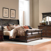 Arbor Place Queen Sleigh Bed, Dresser & Mirror, Chest