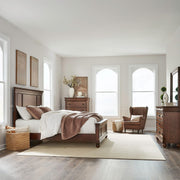 Rustic Traditions King California Panel Bed, Dresser & Mirror, Chest
