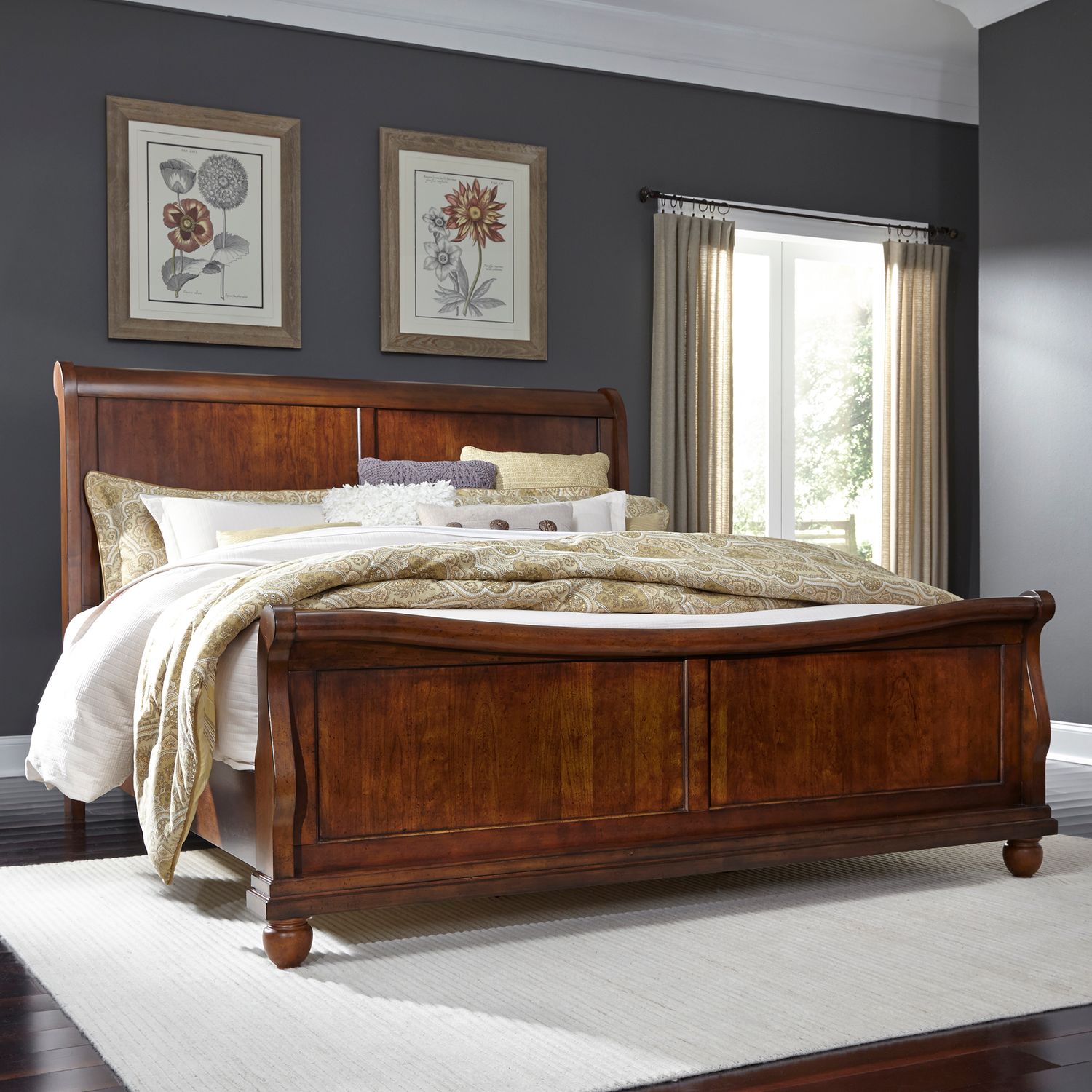 Rustic Traditions King California Sleigh Bed