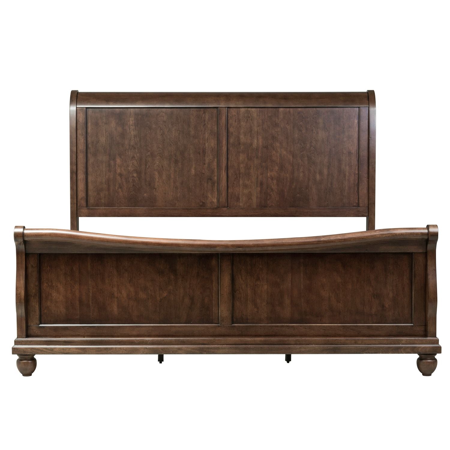 Rustic Traditions King California Sleigh Bed, Dresser & Mirror, Nightstand