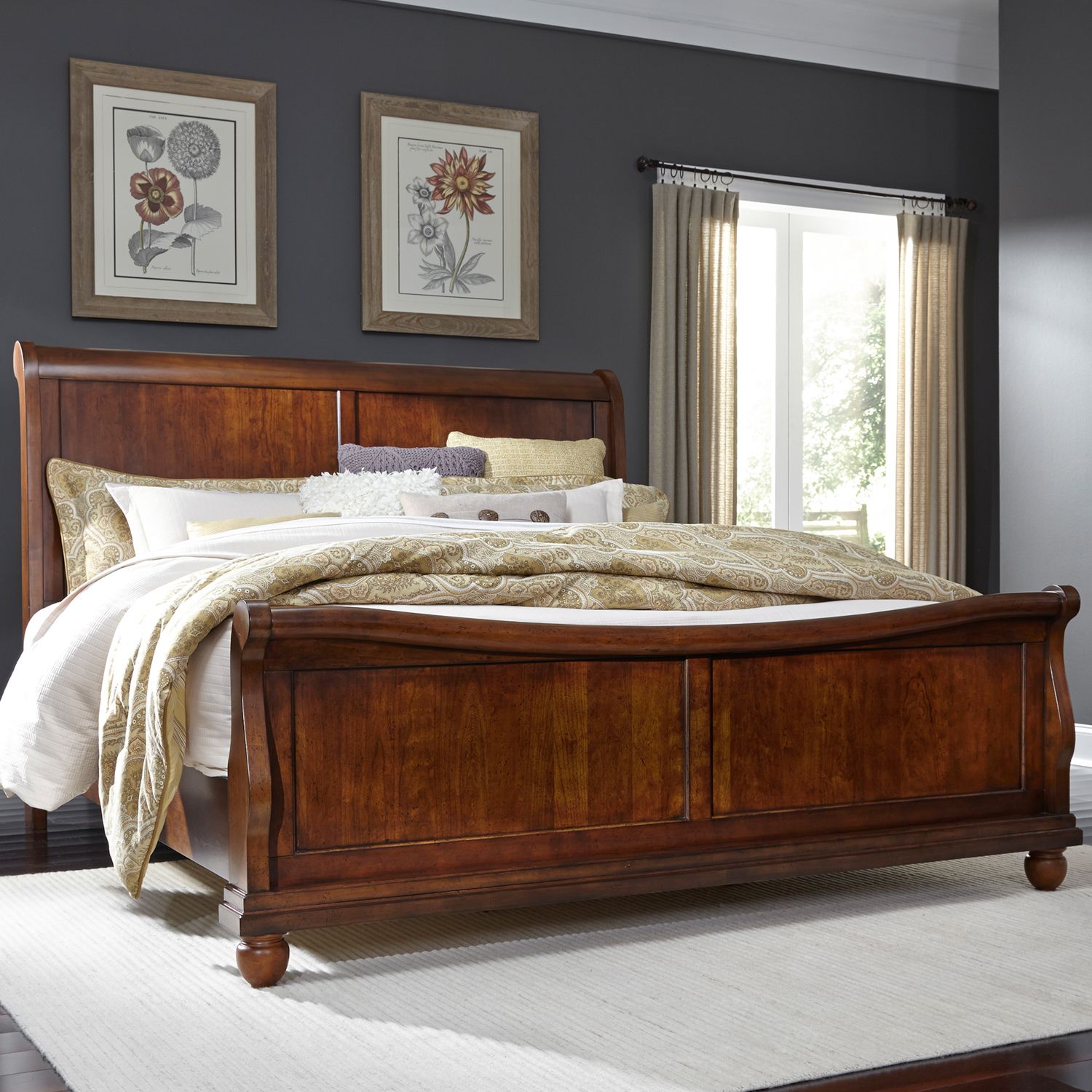 Rustic Traditions King Sleigh Bed