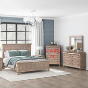 Rustic Traditions King Panel Bed, Dresser & Mirror