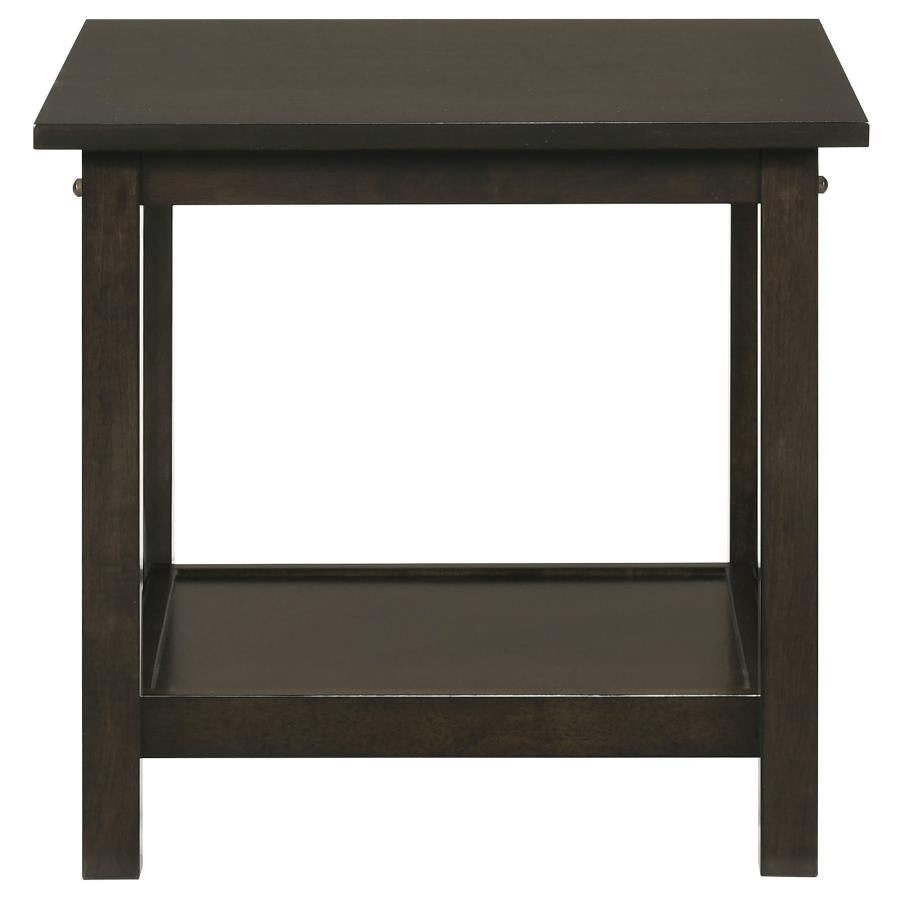 Rachelle 3-piece Rectangular Coffee Table Set Dark Merlot