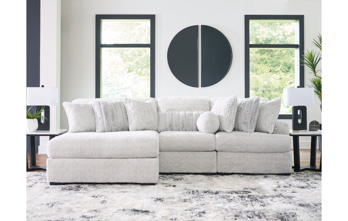 Cuddle Plush 3-Piece Sectional with Chaise