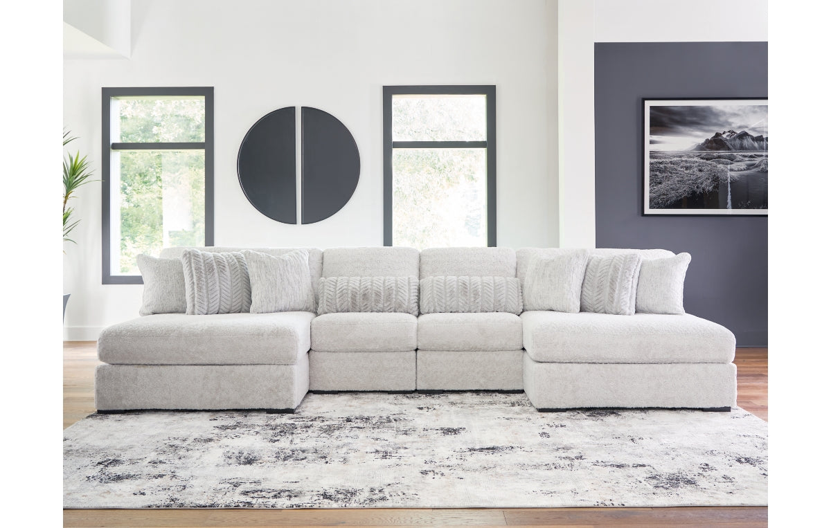 Cuddle Plush 4-Piece Sectional with Chaise