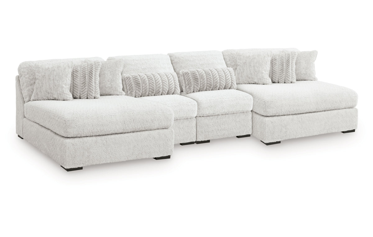 Cuddle Plush 4-Piece Sectional with Chaise