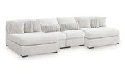 Cuddle Plush 4-Piece Sectional with Chaise