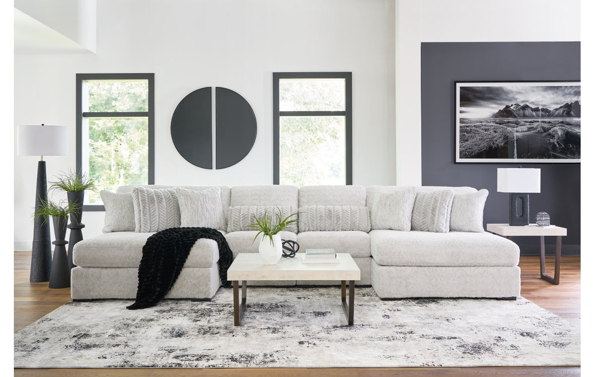 Cuddle Plush 4-Piece Sectional with Chaise