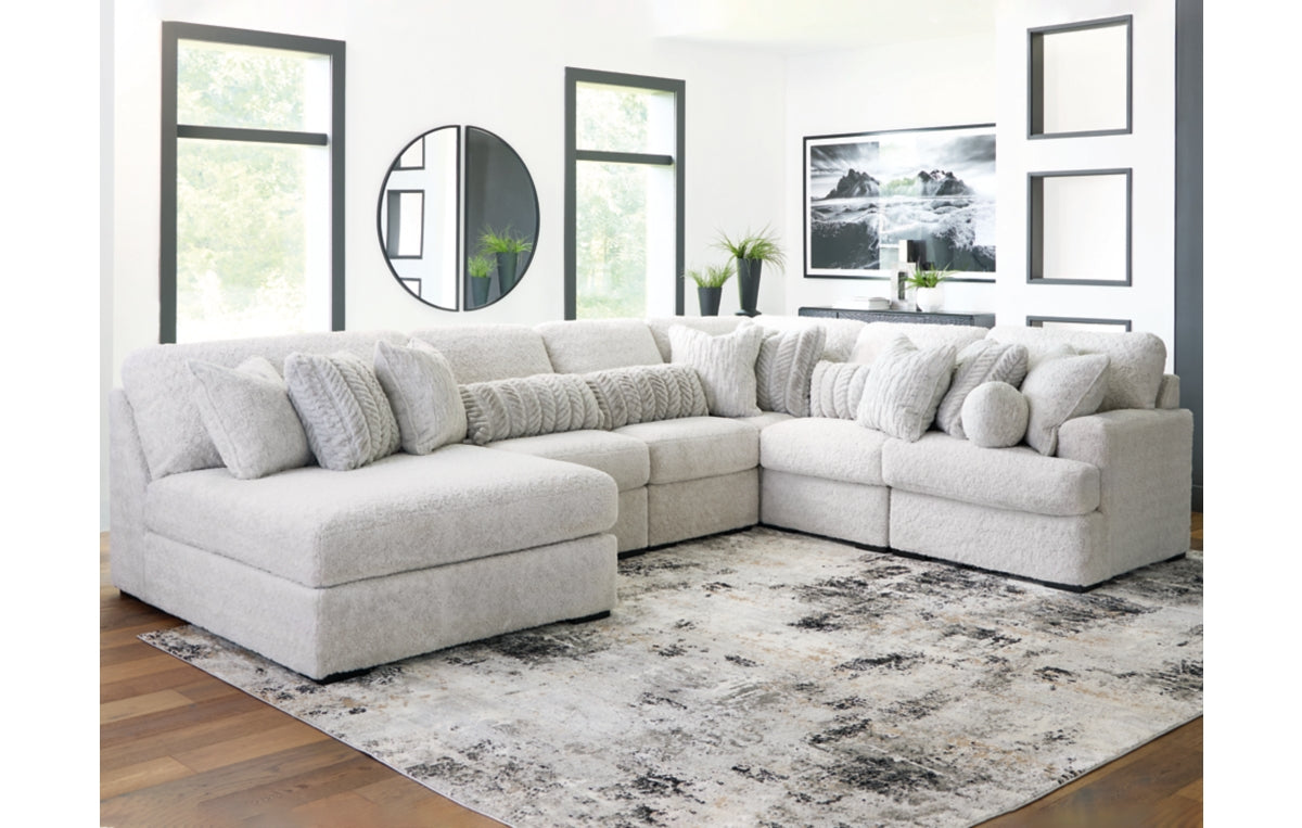 Cuddle Plush 6-Piece Sectional with Chaise