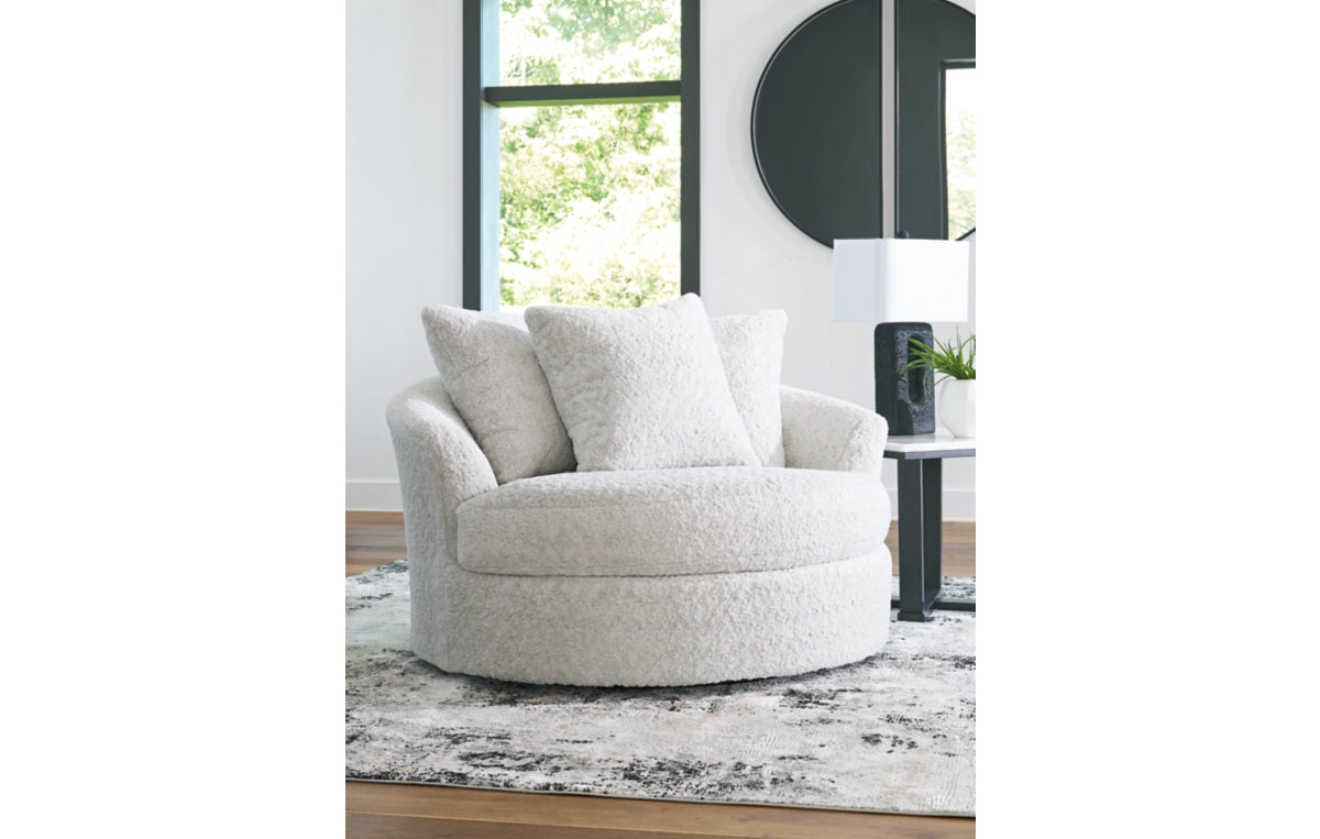 Cuddle Plush Oversized Swivel Accent Chair