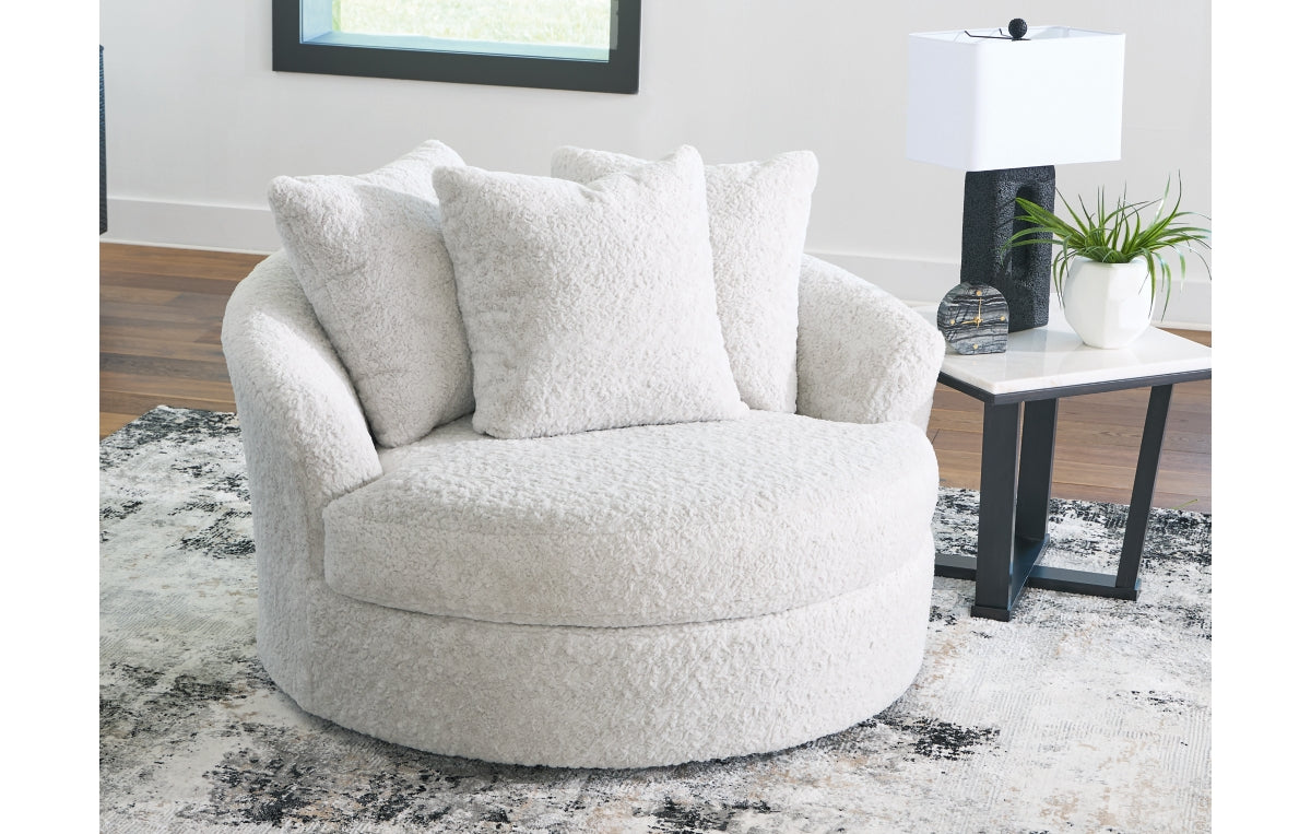 Cuddle Plush Oversized Swivel Accent Chair
