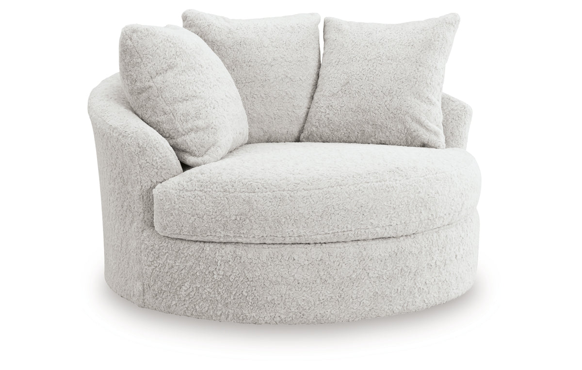 Cuddle Plush Oversized Swivel Accent Chair