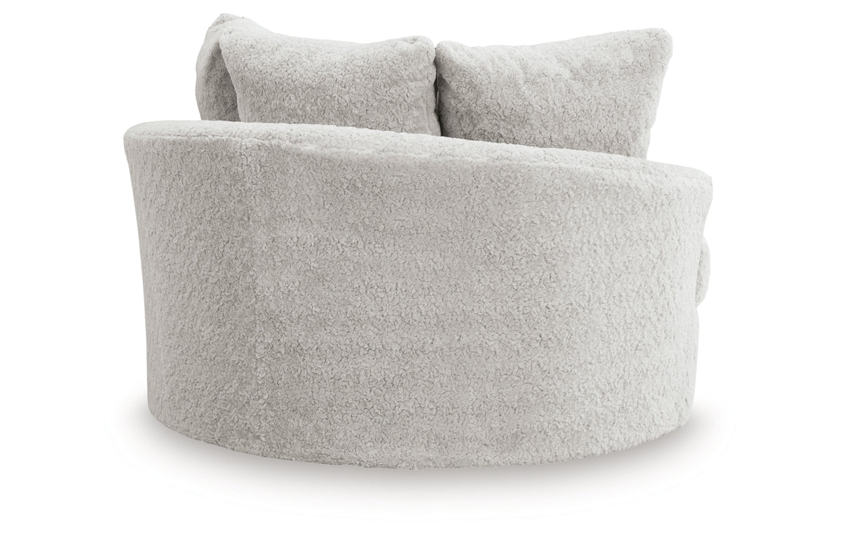 Cuddle Plush Oversized Swivel Accent Chair