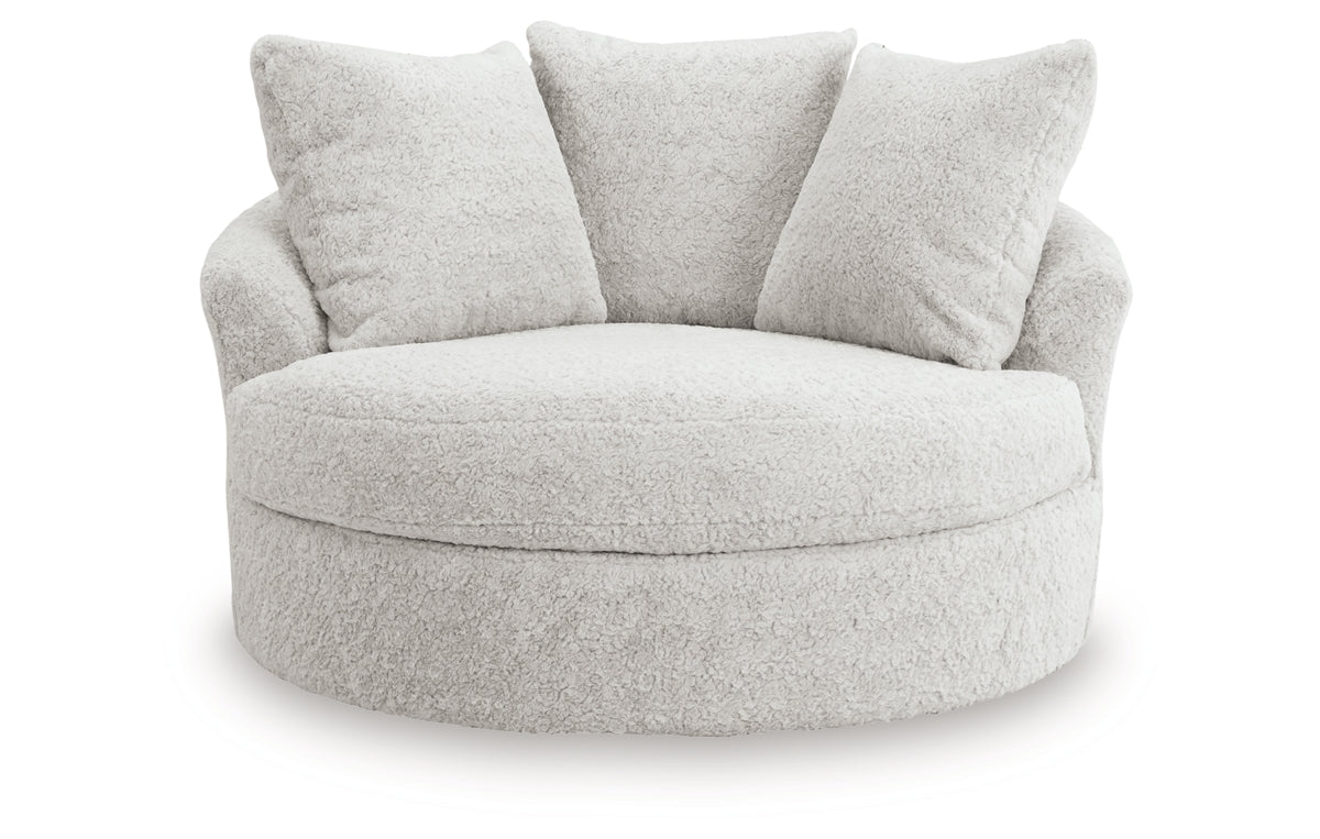 Cuddle Plush Oversized Swivel Accent Chair
