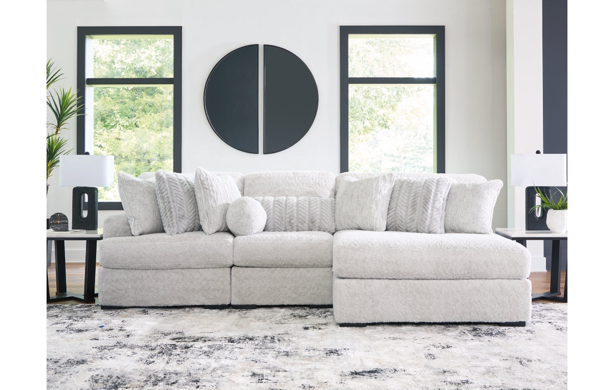 Cuddle Plush 3-Piece Sectional with Chaise