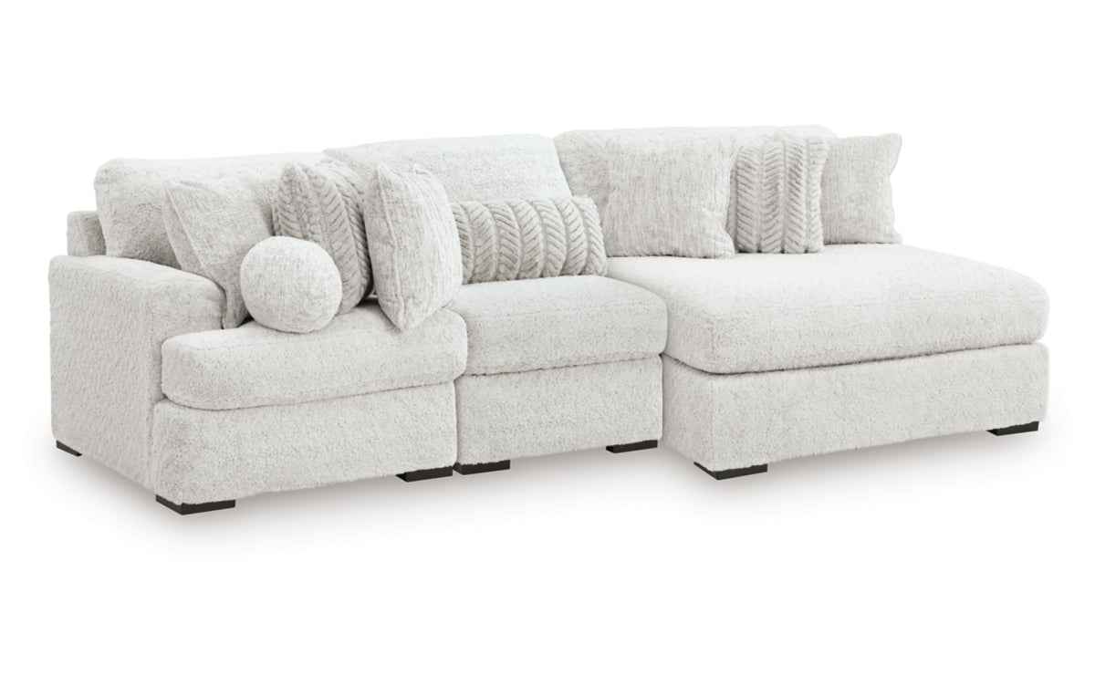 Cuddle Plush 3-Piece Sectional with Chaise