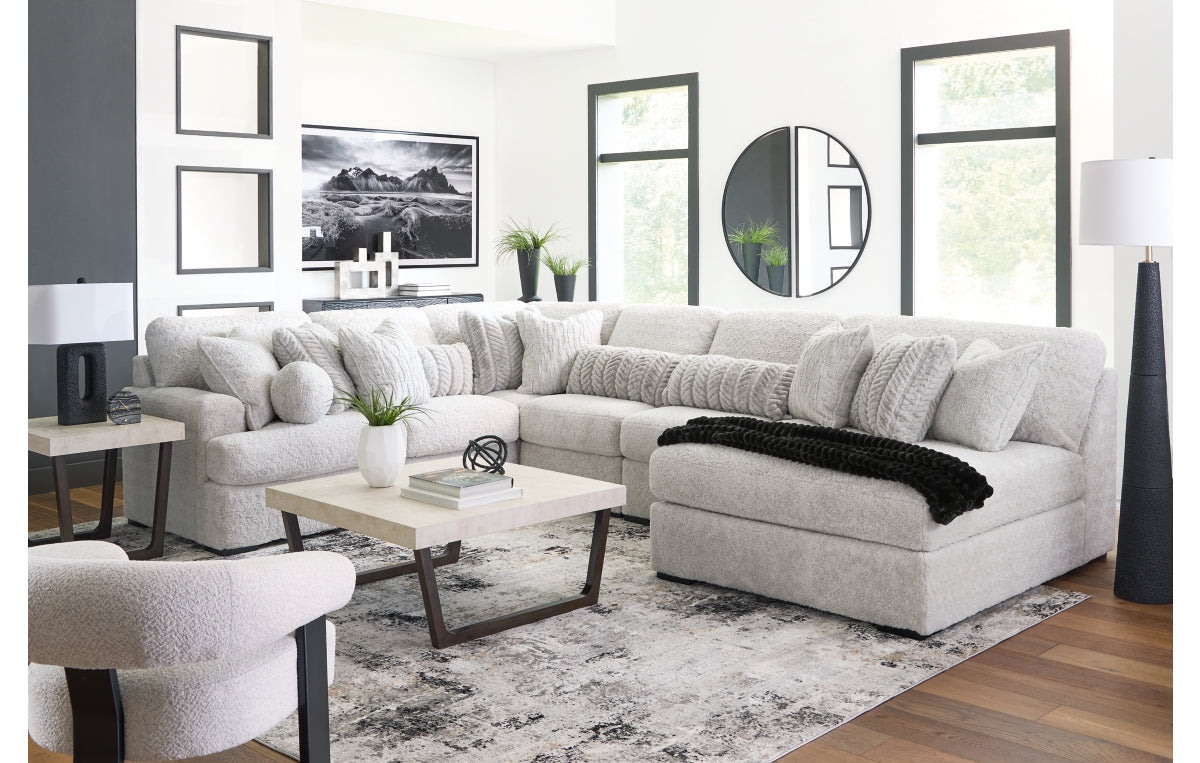 Cuddle Plush 6-Piece Sectional with Chaise