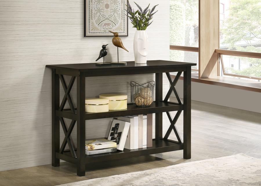 Rachelle 2-shelf Wood Entryway Console Table Dark Merlot