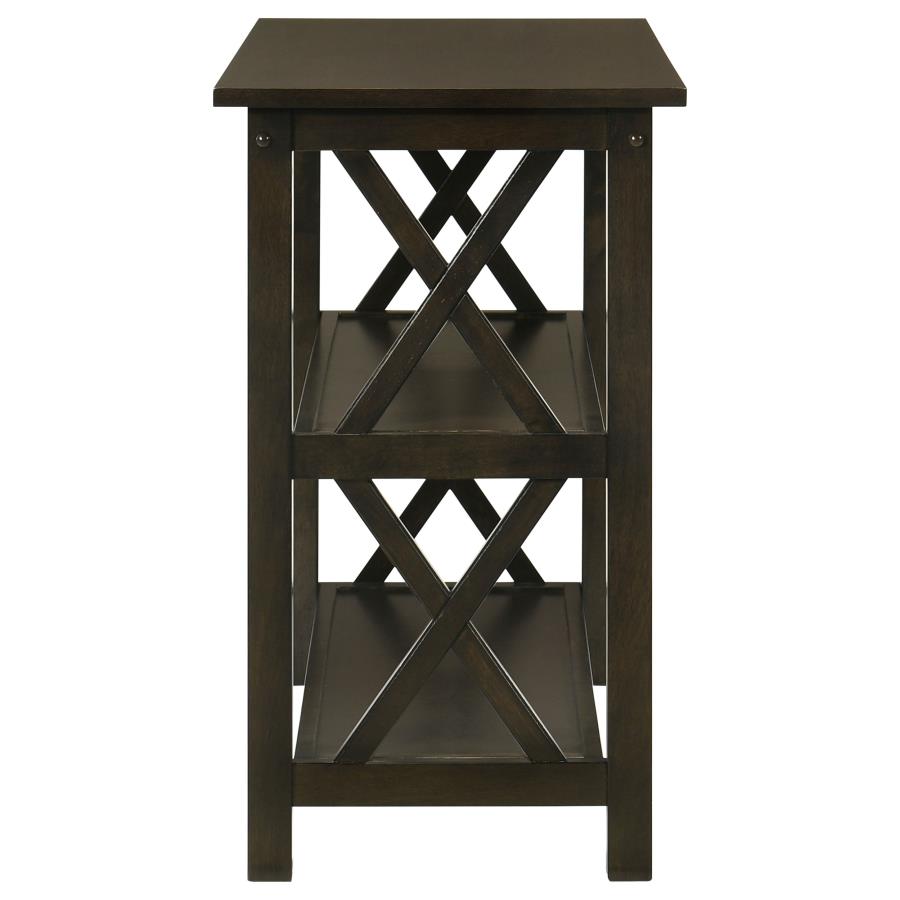 Rachelle 2-shelf Wood Entryway Console Table Dark Merlot