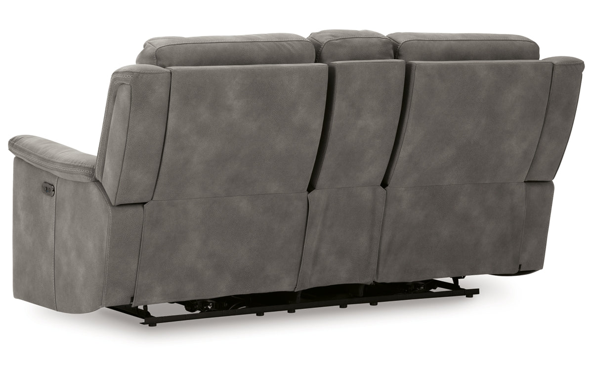 Next-Gen Durapella Power Reclining Loveseat with Console