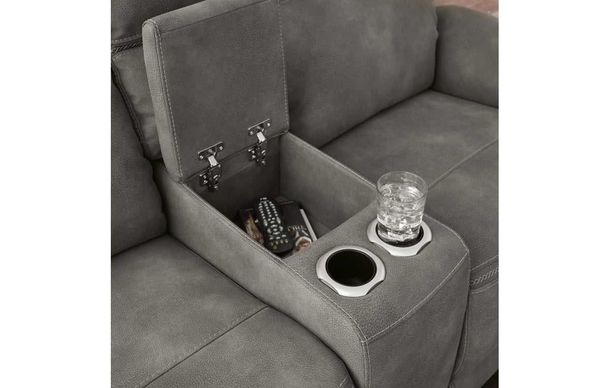 Next-Gen Durapella Power Reclining Loveseat with Console