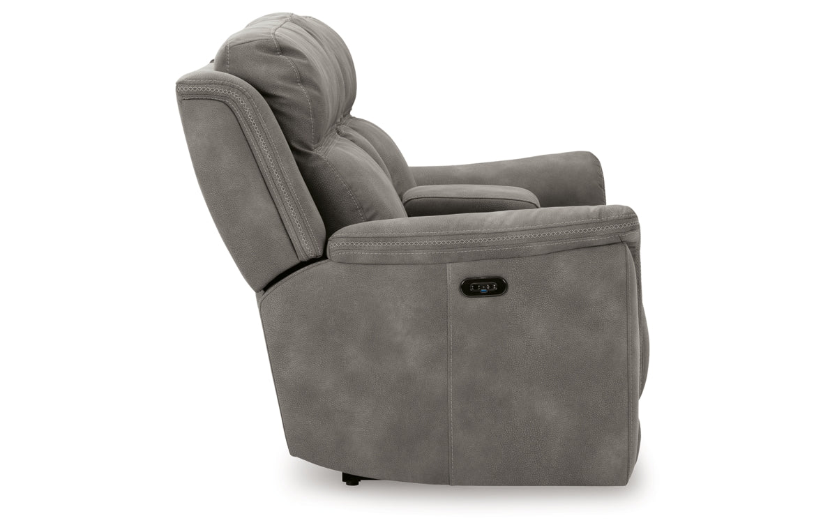 Next-Gen Durapella Power Reclining Loveseat with Console