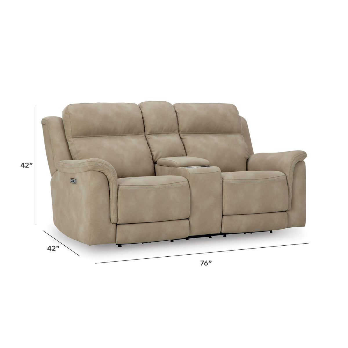 Next-Gen Durapella Power Reclining Loveseat with Console