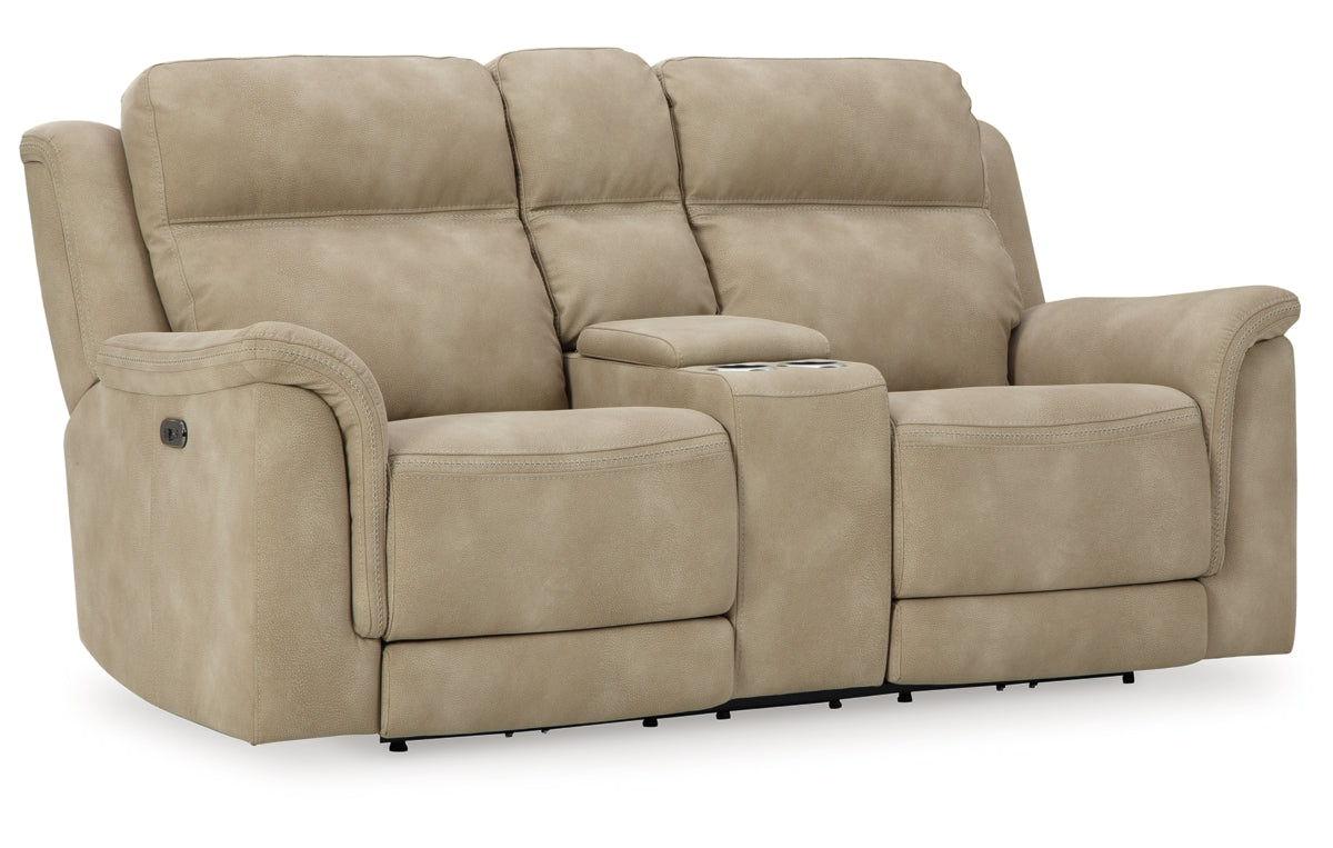Next-Gen Durapella Power Reclining Loveseat with Console