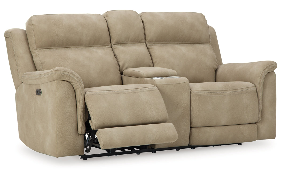 Next-Gen Durapella Power Reclining Loveseat with Console