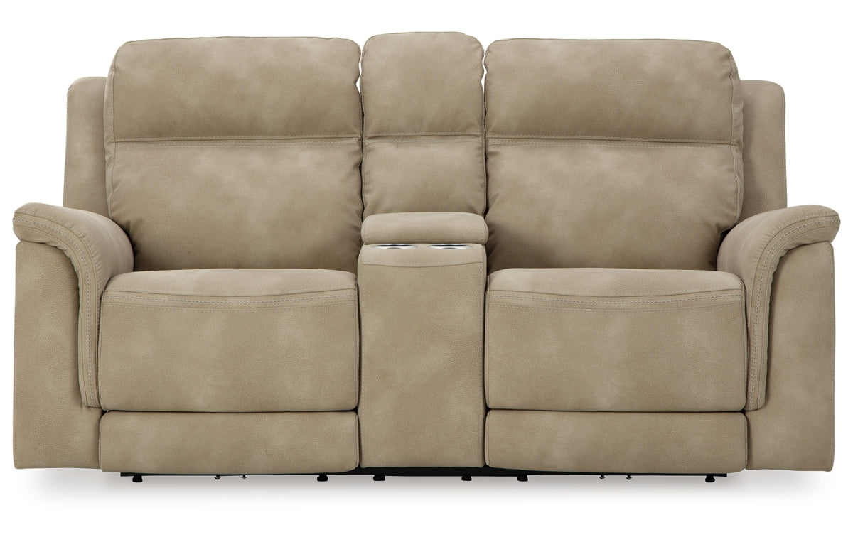 Next-Gen Durapella Power Reclining Loveseat with Console