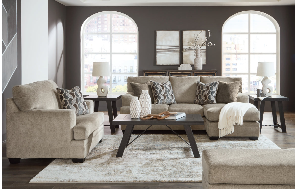 Stonemeade Sofa Chaise, Chair, and Ottoman