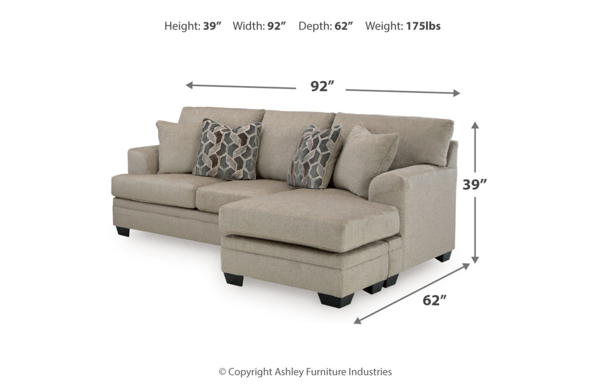 Stonemeade Sofa Chaise, Chair, and Ottoman