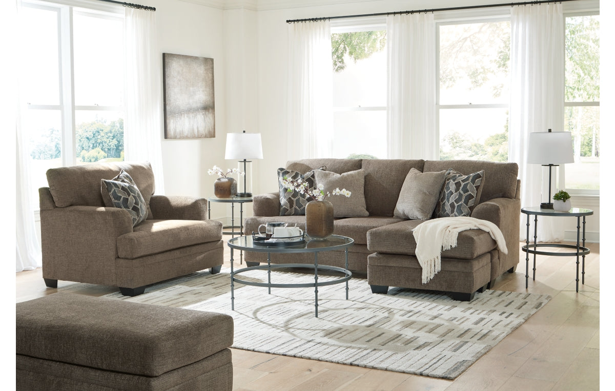 Stonemeade Sofa Chaise, Chair, and Ottoman