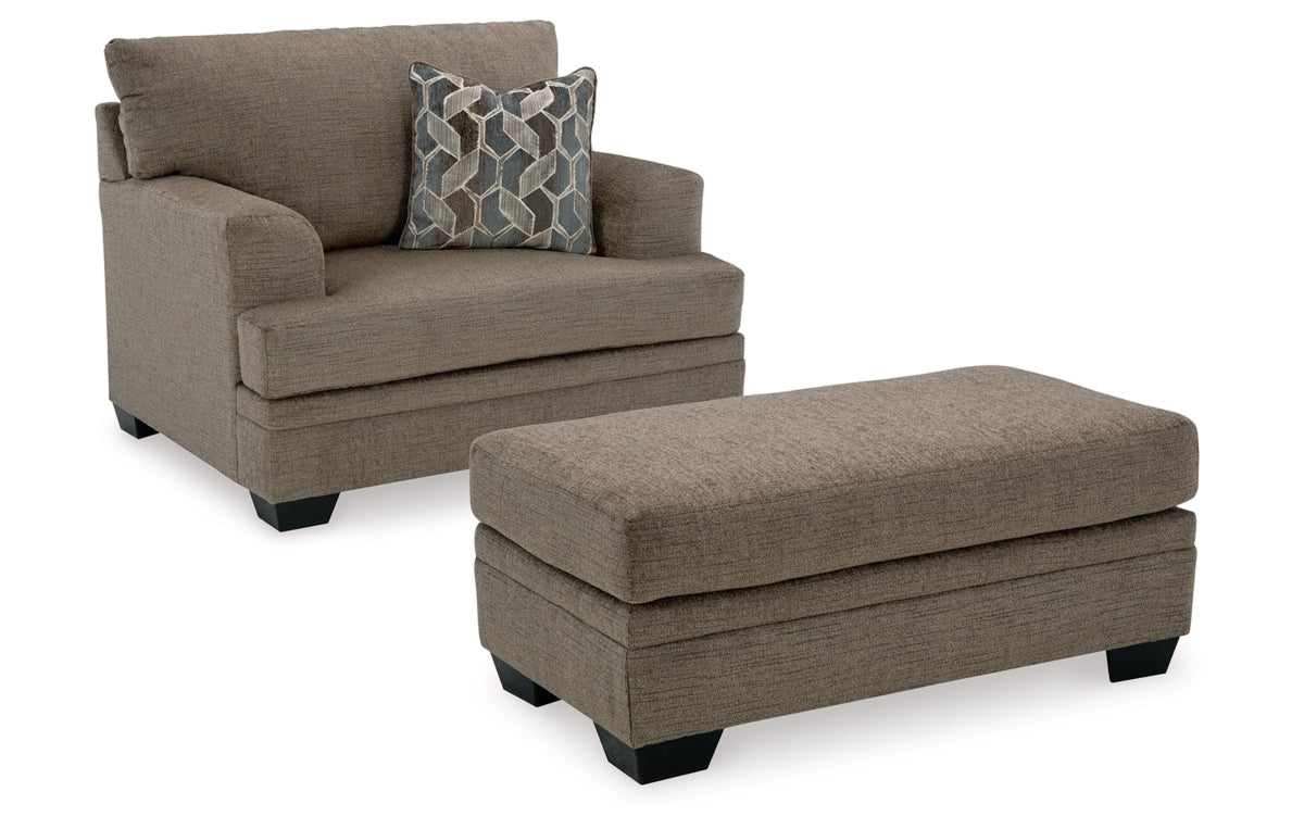 Stonemeade Sofa Chaise, Chair, and Ottoman