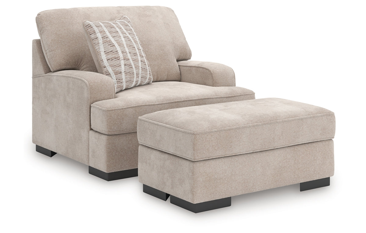 High Profile Chair and Ottoman