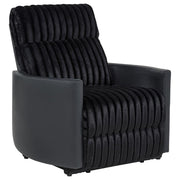 Madden Corduroy Upholstered Track Arm Manual Recliner Black