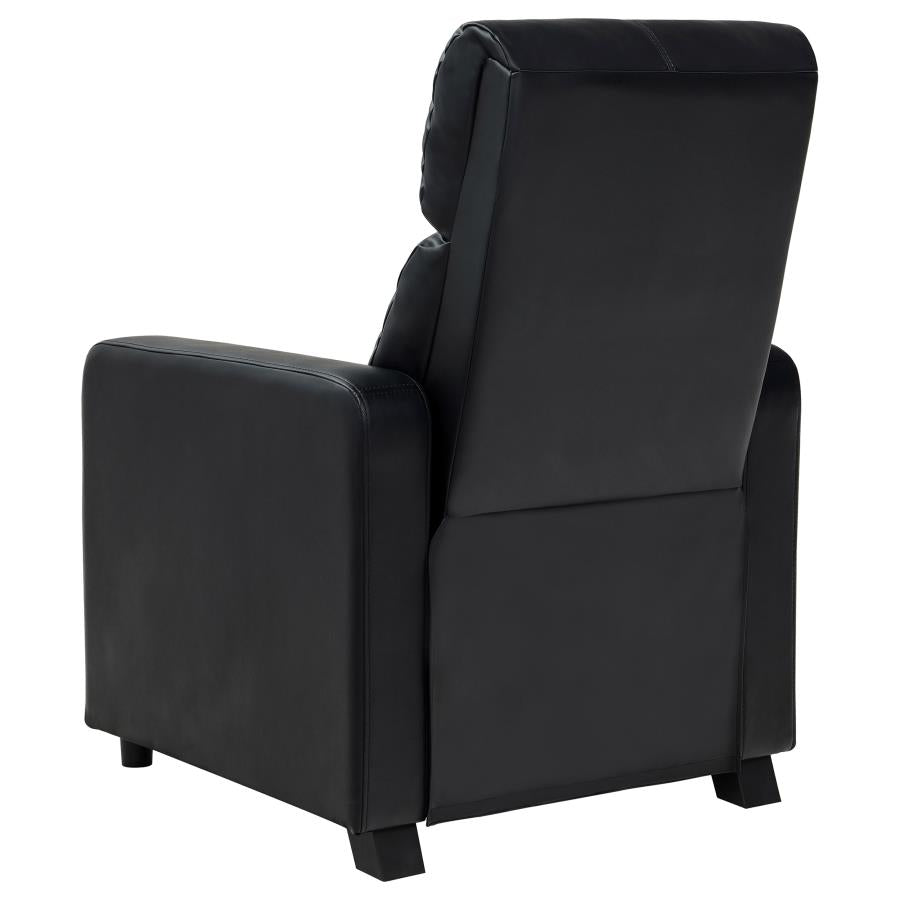 Toohey 5-piece Upholstered Home Theater Seating with 3 Recliners Black