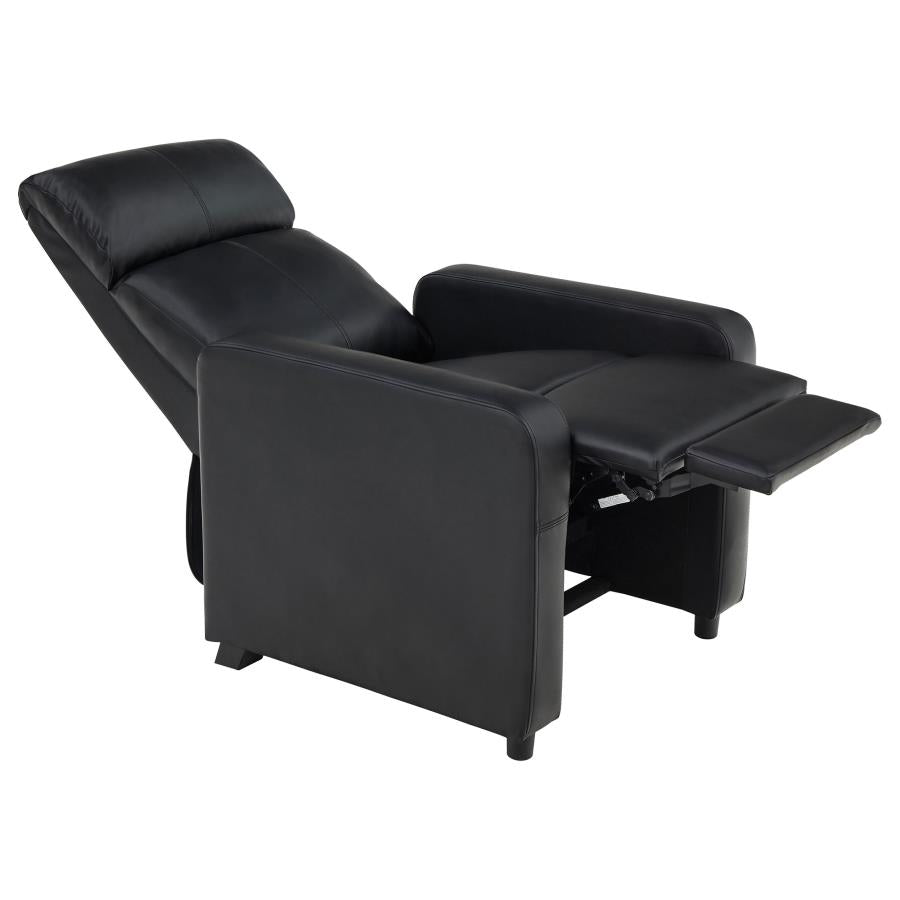 Toohey 3-piece Upholstered Home Theater Seating with 3 Recliners Black