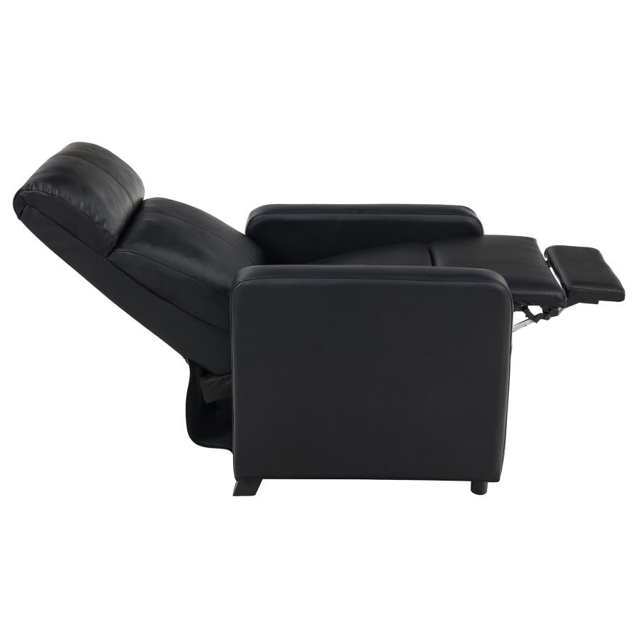 Toohey 7-piece Upholstered Home Theater Seating with 4 Recliners Black