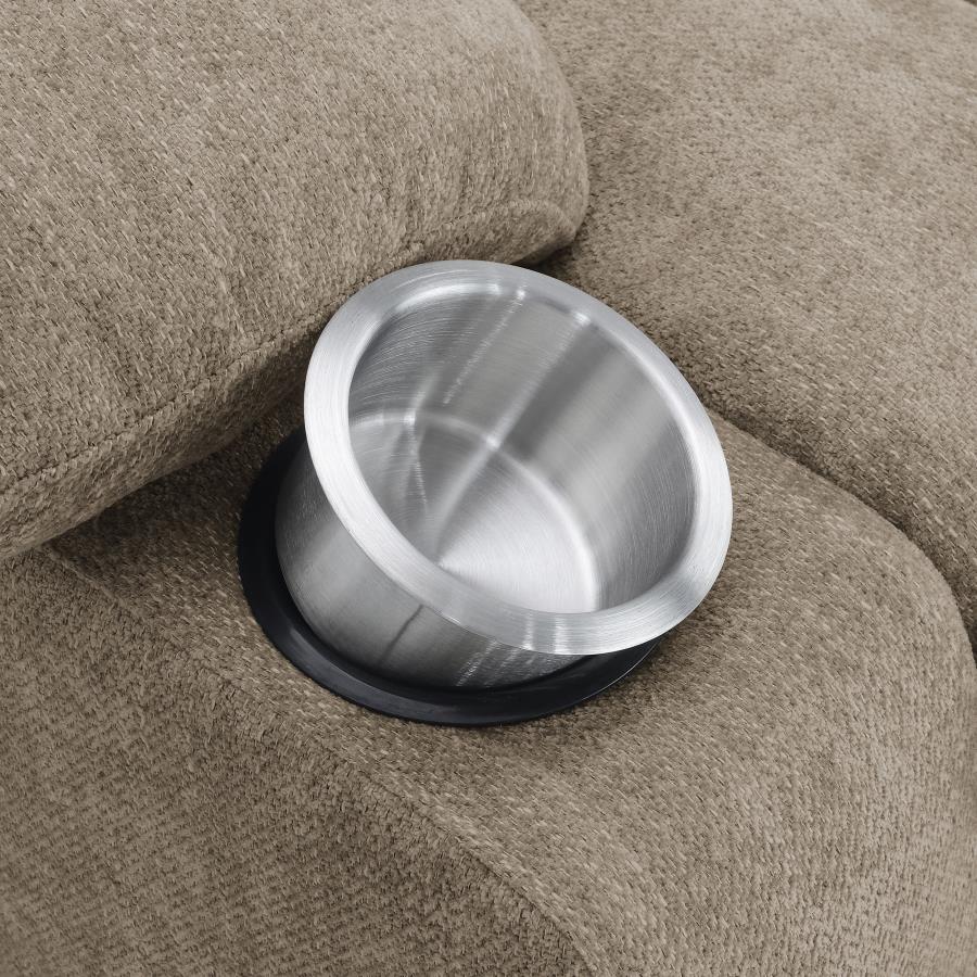 Houston Upholstered Power Lift Recliner Camel