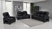 Zuma 3-Piece Dual Power Reclining Sofa Set with Bluetooth Black