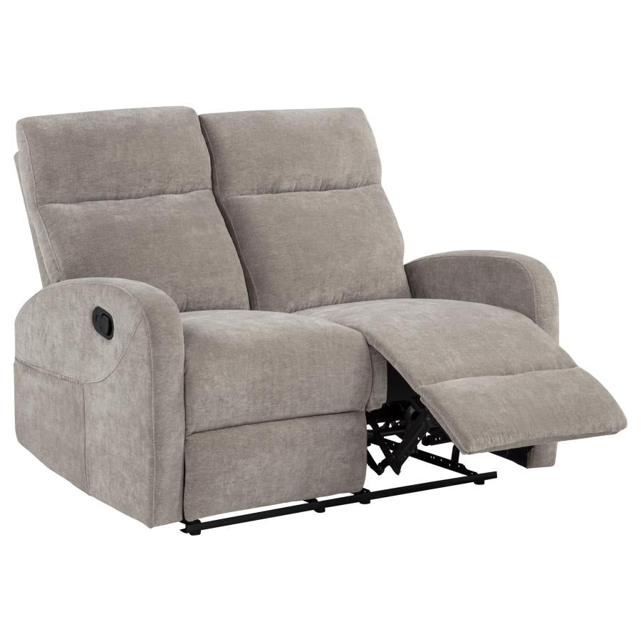 Hamilton Chenille Upholstered Manual Reclining Loveseat Sand