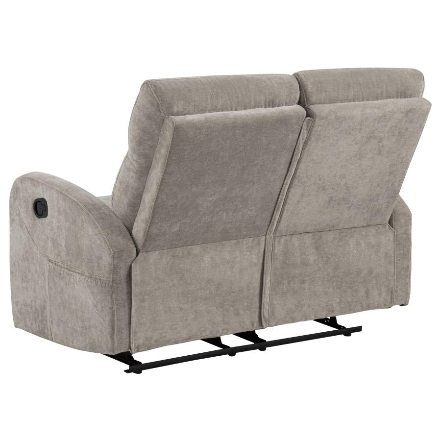 Hamilton Chenille Manual Reclining Loveseat Sand