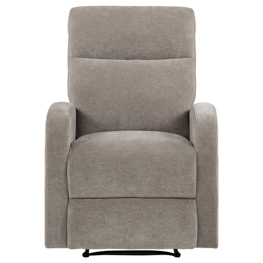 Hamilton Chenille Upholstered Manual Recliner Sand