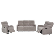 Hamilton Chenille Upholstered Manual Glider Recliner Sand
