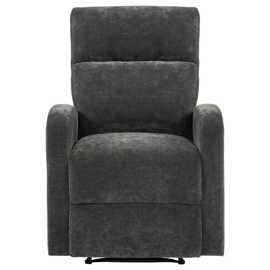 Hamilton Chenille Upholstered Manual Recliner Charcoal Grey