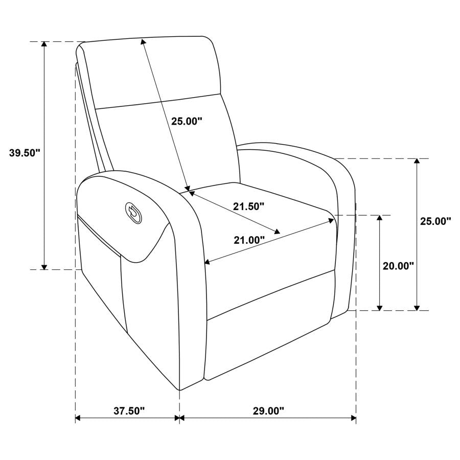 Hamilton Chenille Upholstered Manual Recliner Charcoal Grey